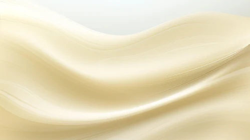 Creamy White Liquid Flowing on Light Yellow Background