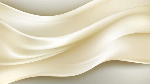 Creamy White Liquid Texture on Beige Background