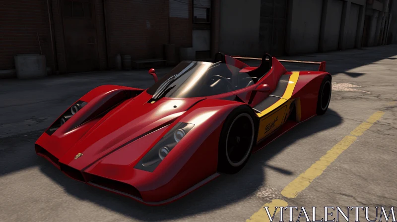 Crimson and Amber Sports Car for Thrilling Car Racing | GTA IV Style AI Image