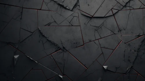 Dark Cracked Stone Wall - Danger and Foreboding