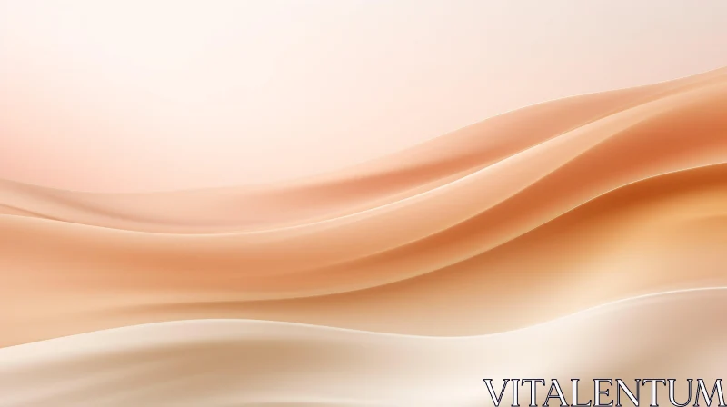 Smooth Flowing Peach Gradient - 3D Background AI Image