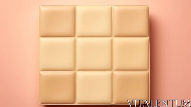 Square-Shaped Beige Makeup Product Close-Up AI Image