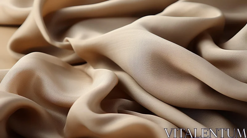 Beige Silk Fabric Texture - Elegant and Luxurious AI Image