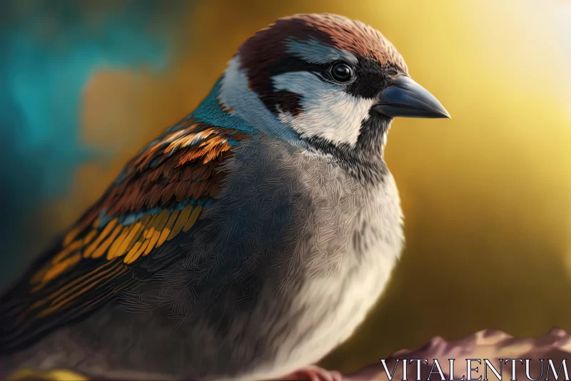Captivating Sparrow Painting in Forestpunk Style | 8k Resolution AI Image