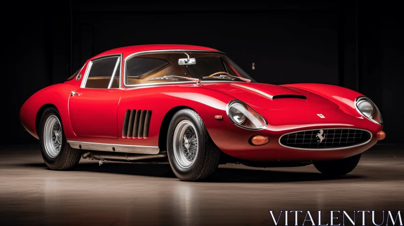 Vintage Ferrari Sports Car at Auction | Captivating Image AI Image
