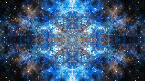 Starry Galaxies Kaleidoscope | Geometric Symmetry Art