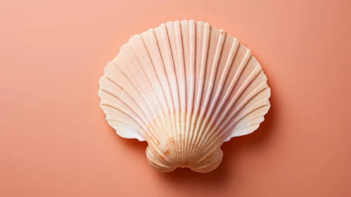 Elegant Seashell on Pink Background