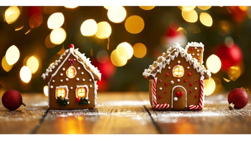 Cozy Christmas: Gingerbread Houses and Twinkling Lights