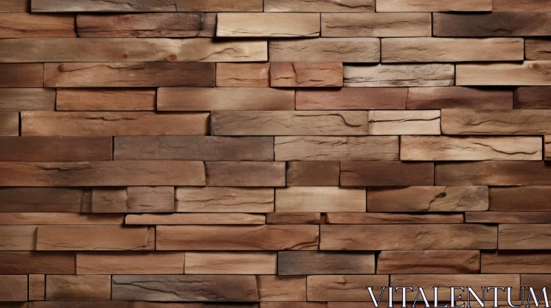 Brown Brick Wall Texture - Close-up Photo AI Image