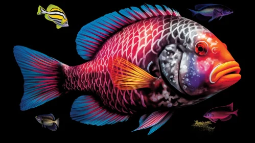 Colorful Tropical Fish Digital Painting
