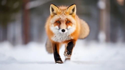 Enchanting Red Fox in Winter Snow