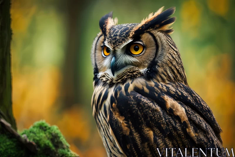 Majestic Owl - Captivating Wildlife Photography AI Image