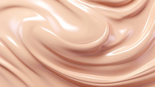 Creamy Beige Liquid Foundation Swirling in Vortex