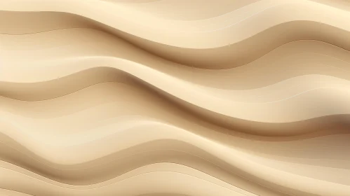 Abstract 3D Wavy Surface with Glossy Finish