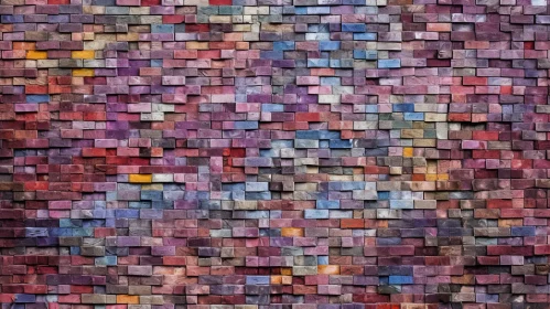 Colorful Brick Wall Texture - Close-Up Chaos and Disorder