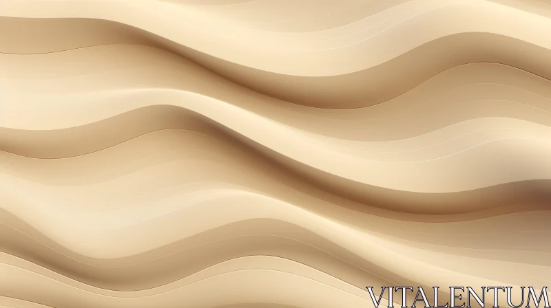 Abstract 3D Wavy Surface with Glossy Finish AI Image
