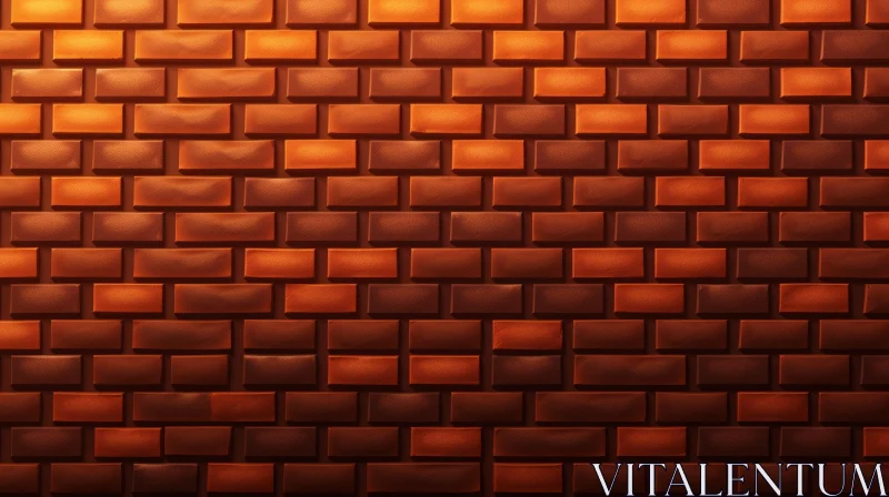 Orange Brick Wall Texture - Unique Depth and Dimension AI Image