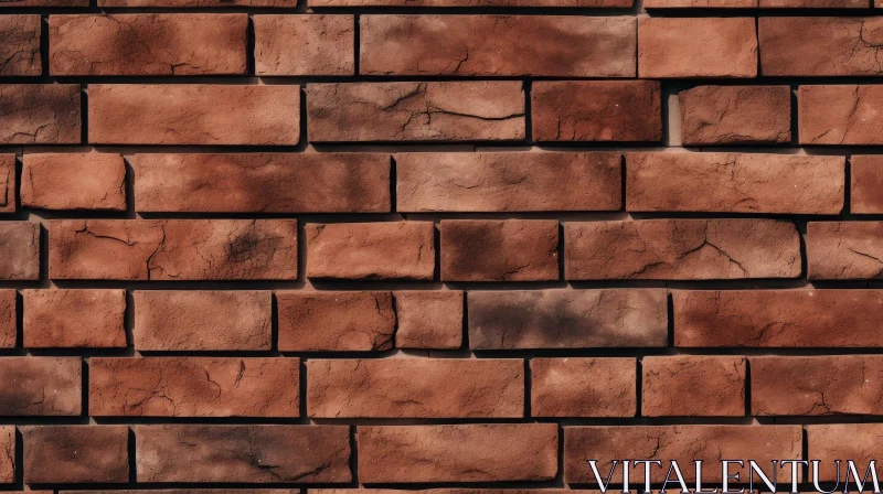 AI ART Red Brick Wall Pattern with Textured Shadows