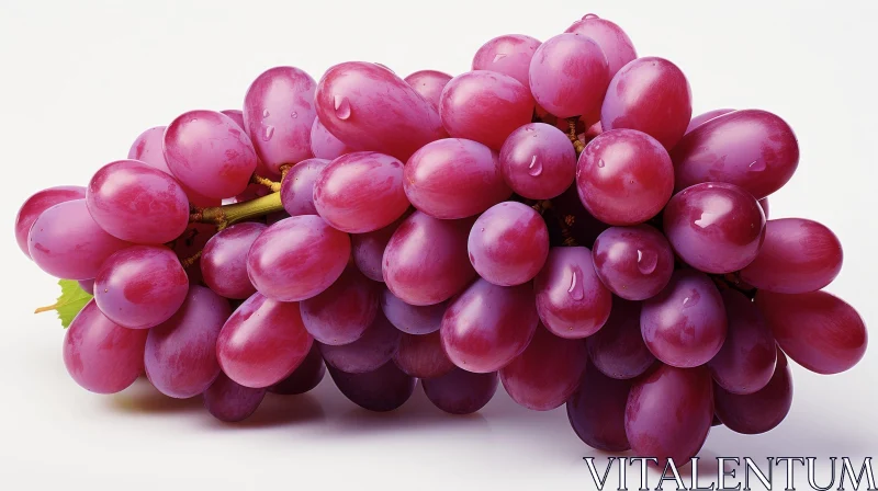 AI ART Ripe Juicy Purple Grapes with Water Drops