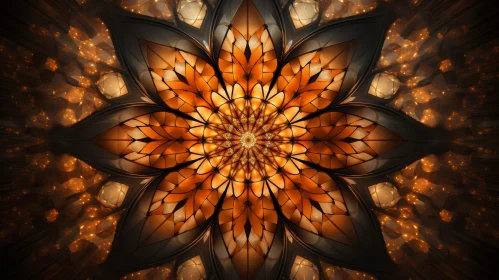 Intricate Kaleidoscope Pattern - Abstract Symmetrical Design
