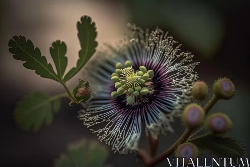 Intricately Textured Passionflower Photograph by Adam Bennett AI Image