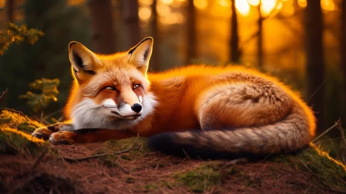 Majestic Red Fox in Forest - Curious Animal Photography