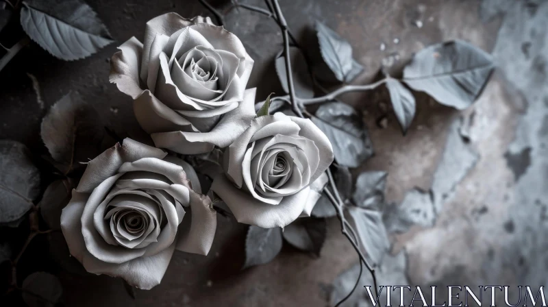 AI ART Monochrome Roses Photography: Elegance in Bloom