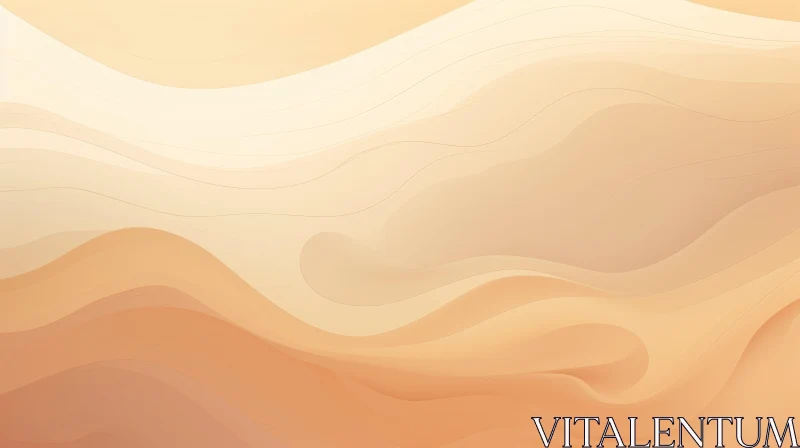 Warm-Toned Abstract Background with Wavy Pattern AI Image