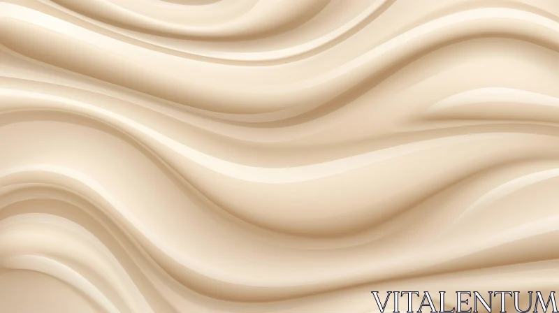 Creamy Beige Liquid Texture AI Image