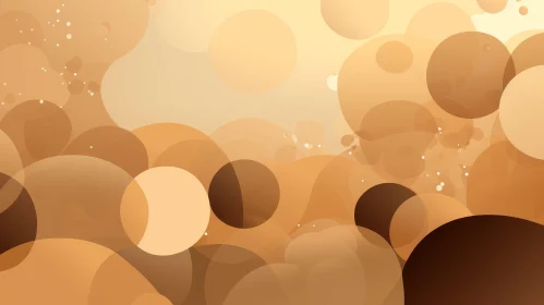 Brown Circles Abstract Background on Beige | Tranquil Design