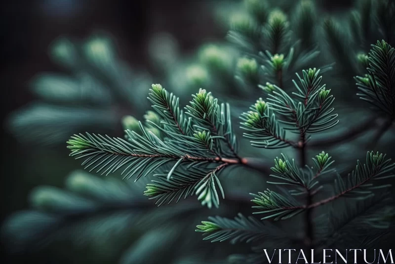 Captivating Pine Tree Close-Up | Atmospheric Shots | Lush Colors AI Image