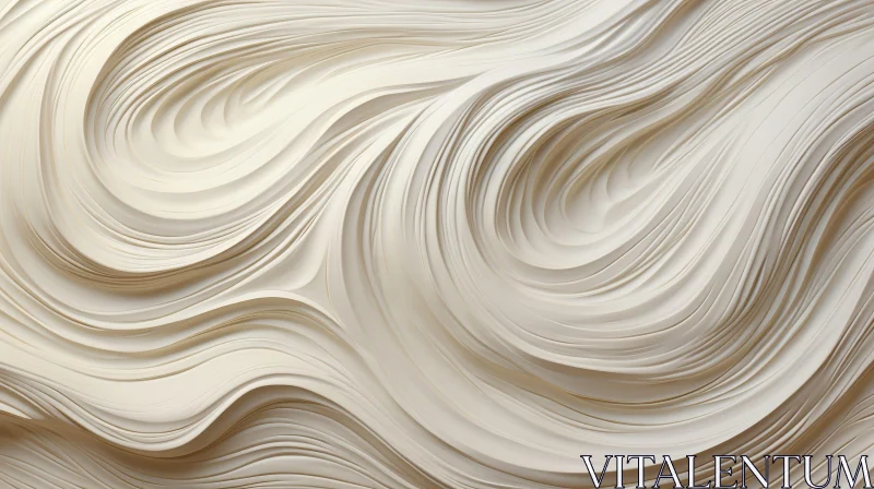 Elegant White Marble Texture with Flowing Waves AI Image