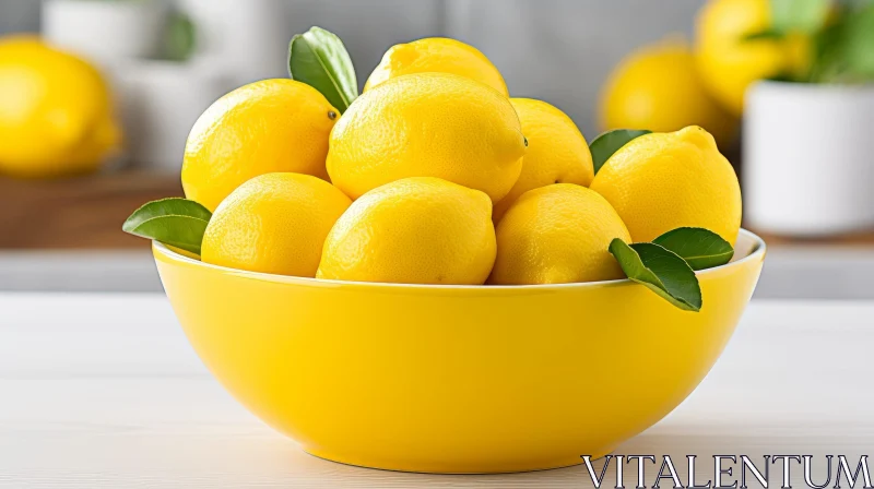 AI ART Bright and Fresh Lemon Bowl Photography