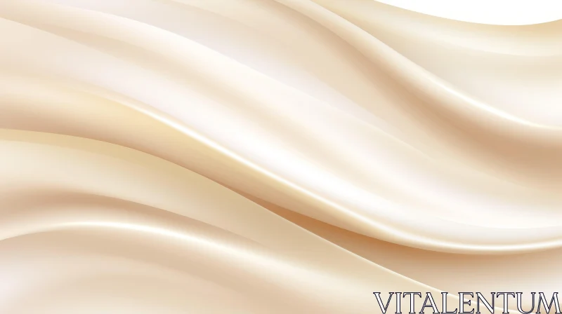 Cream Silk Fabric Illustration - Elegant Seamless Design AI Image