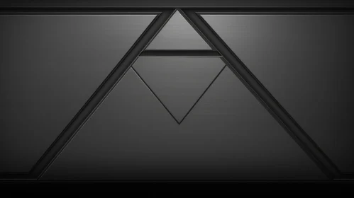 Dark Metal Geometric Triangle Background