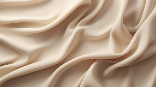 Luxurious Beige Silk Fabric Close-Up