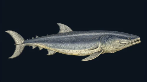 Vintage Fish Illustration in Realistic Style