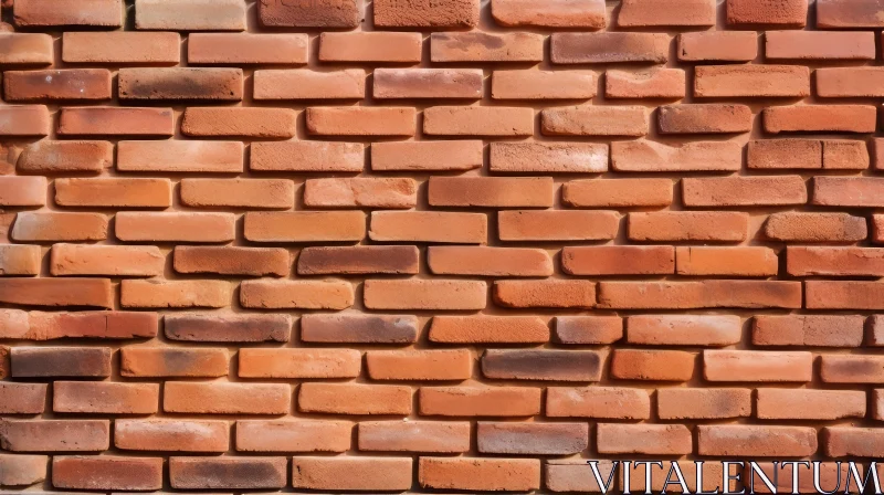 Red Brick Wall Texture with Shadows AI Image