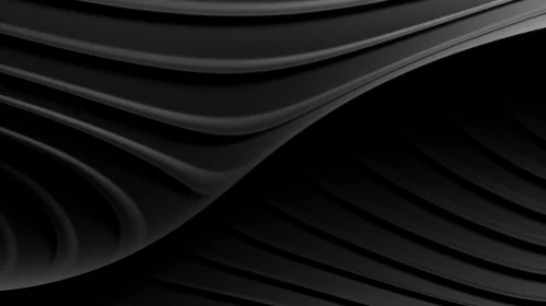 Black Wavy Surface - 3D Rendering Art