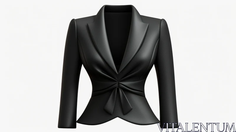 AI ART Black Women's Suit Jacket - 3D Rendering