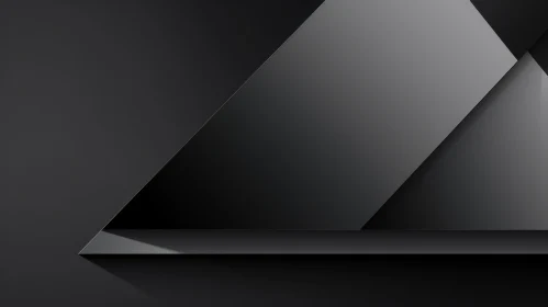 Dark Abstract Three-Dimensional Space with Black Shelf
