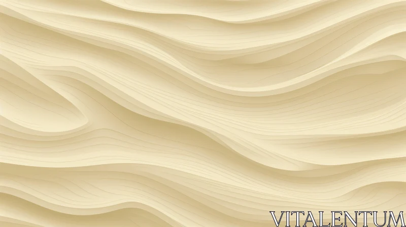 Light Beige Waves Seamless Pattern AI Image