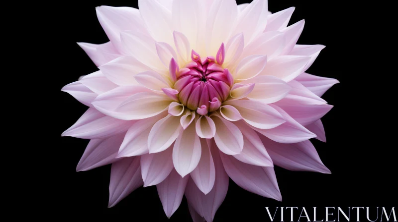 Pink Dahlia Flower Close-up AI Image