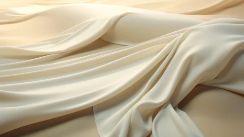 Cream Silk Fabric Texture | Elegant Draped Material
