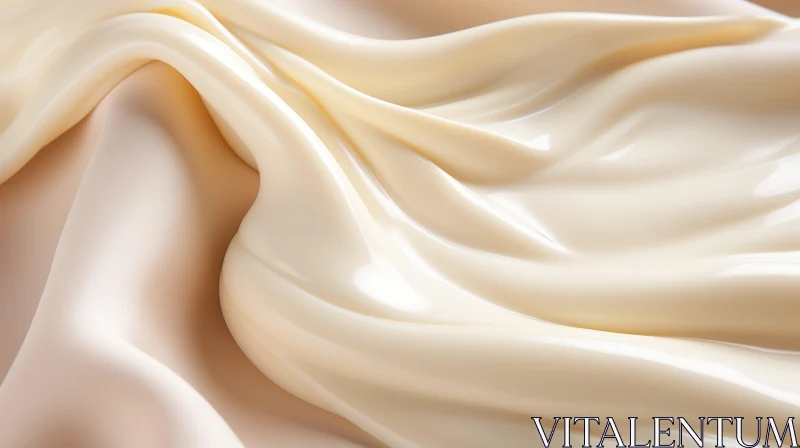 Creamy Beige Smooth Texture Close-Up AI Image