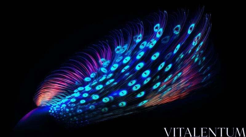 AI ART Exquisite Peacock Feather Artwork - Nature's Beauty Captured