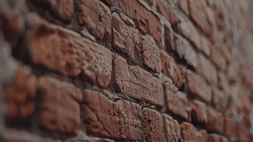 Rustic Brick Wall Texture - Detailed Close-Up Shot
