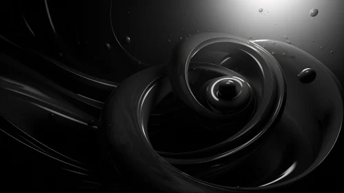Elegant Black and White Abstract Background | 3D Render