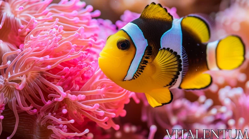 Graceful Clownfish and Sea Anemone in Ocean AI Image