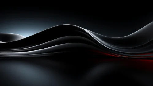 Black and Red Wave 3D Rendering